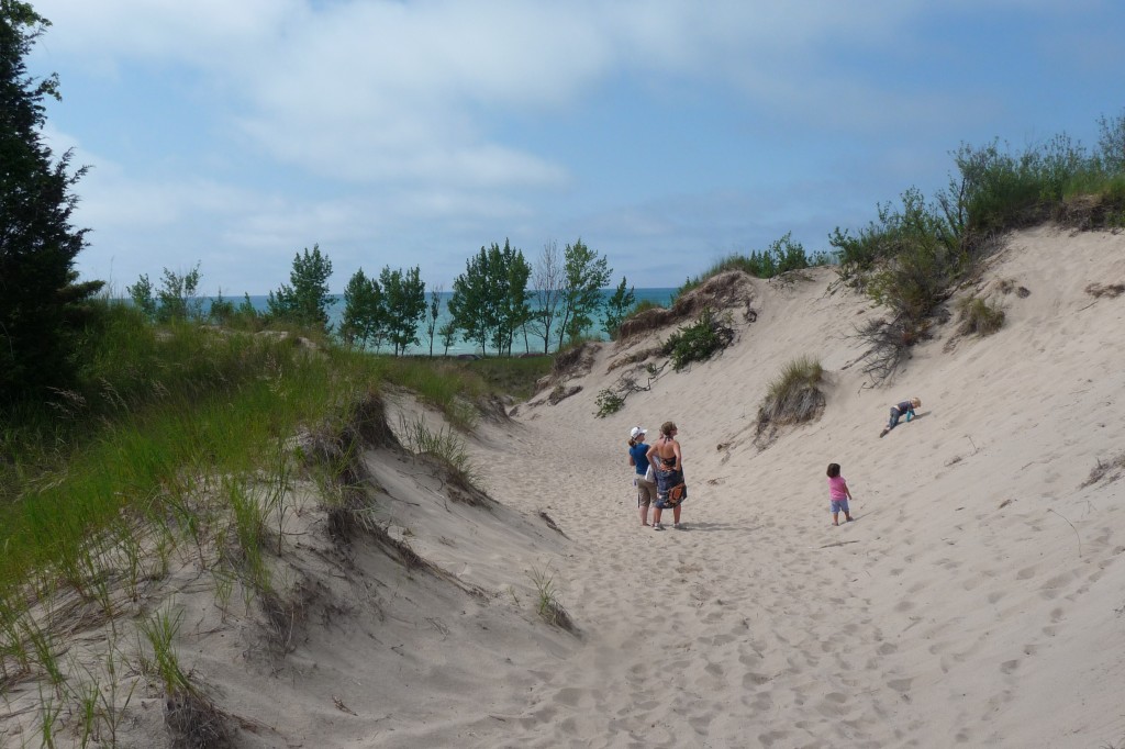 The dunes leading to lake Huron