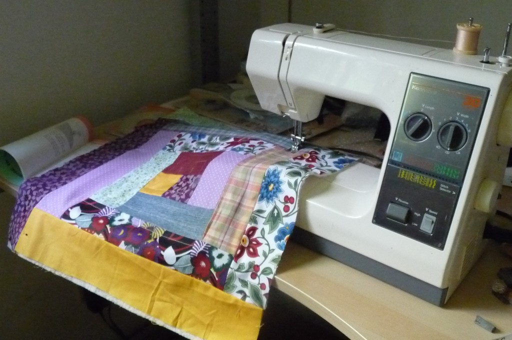 quilting the pillow