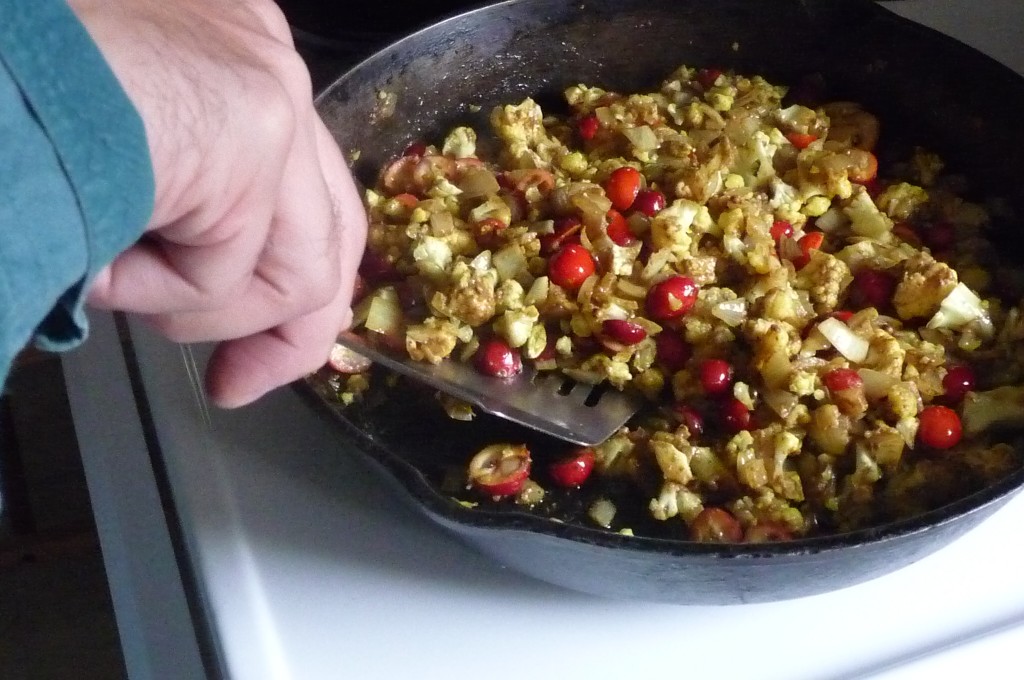 Almond and cranberries curried rice