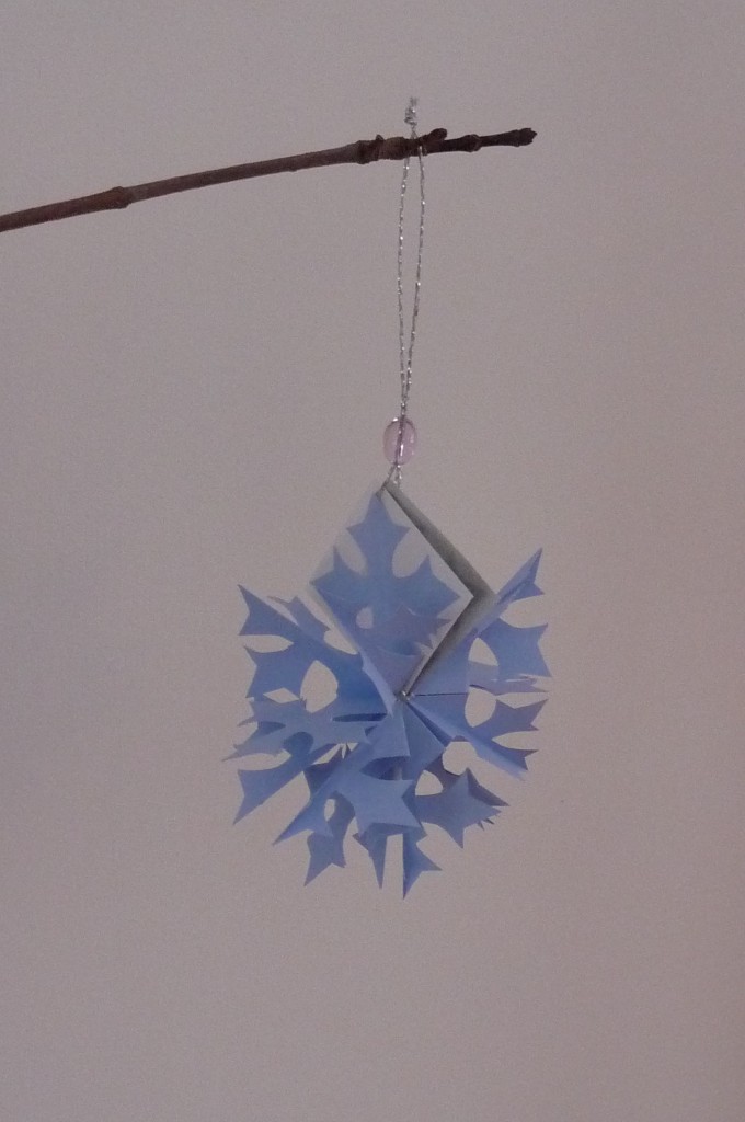 popup snowflake card open