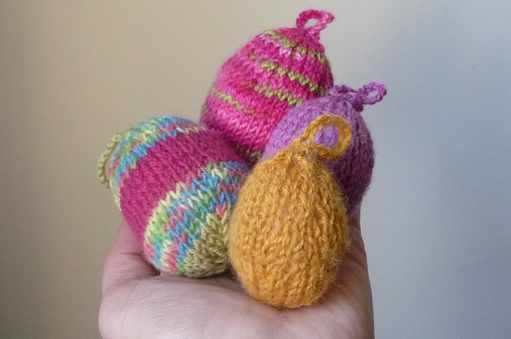 knitted eggs