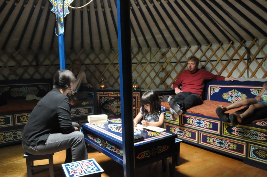 inside the yurt