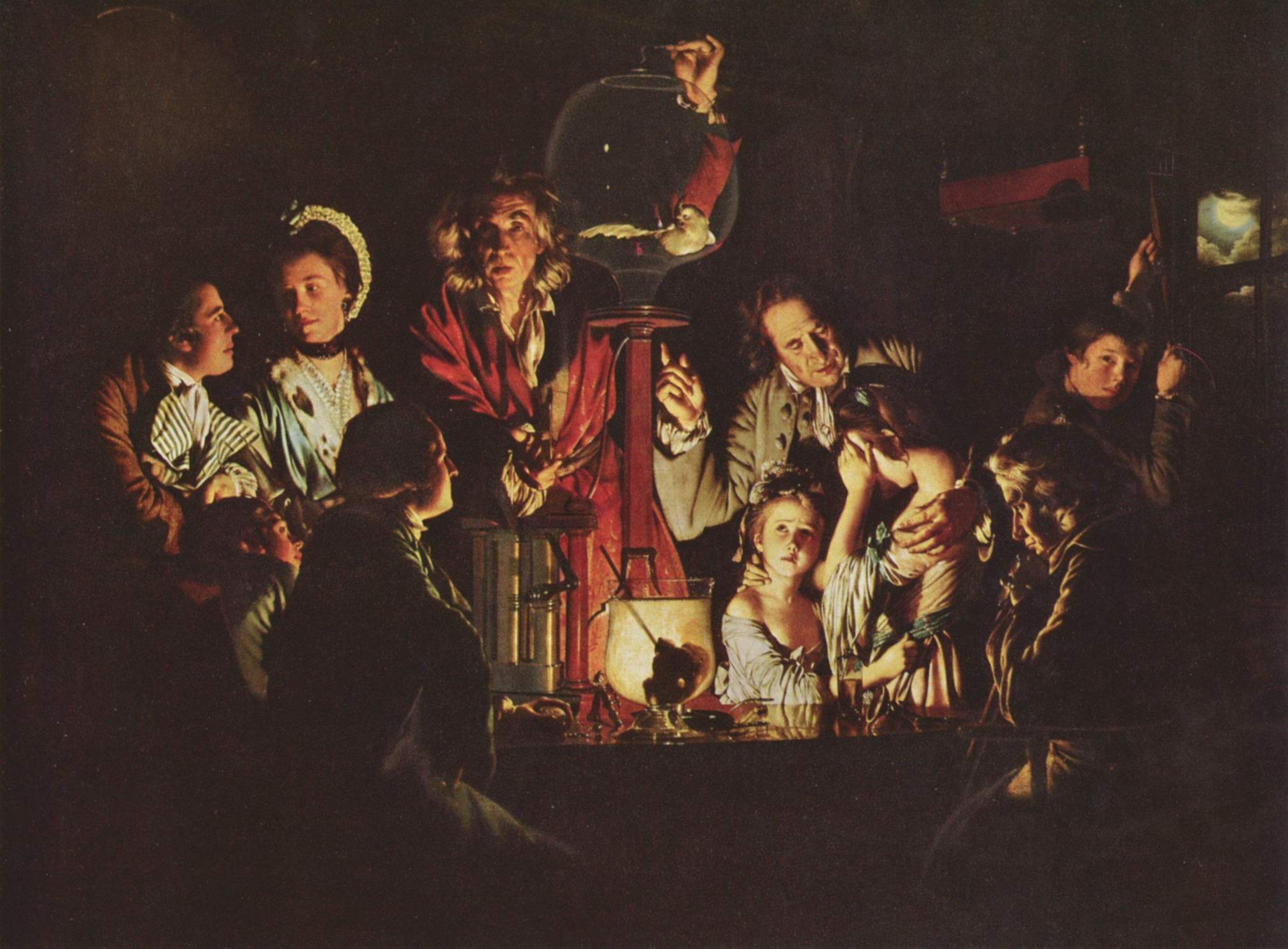 an experiment on a bird in an air pump by Joseph Wright of Derby 1768